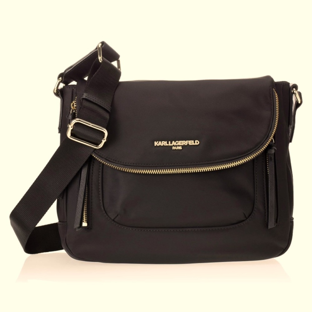 KARL Largerfeld Messenger Bag- Black NWT